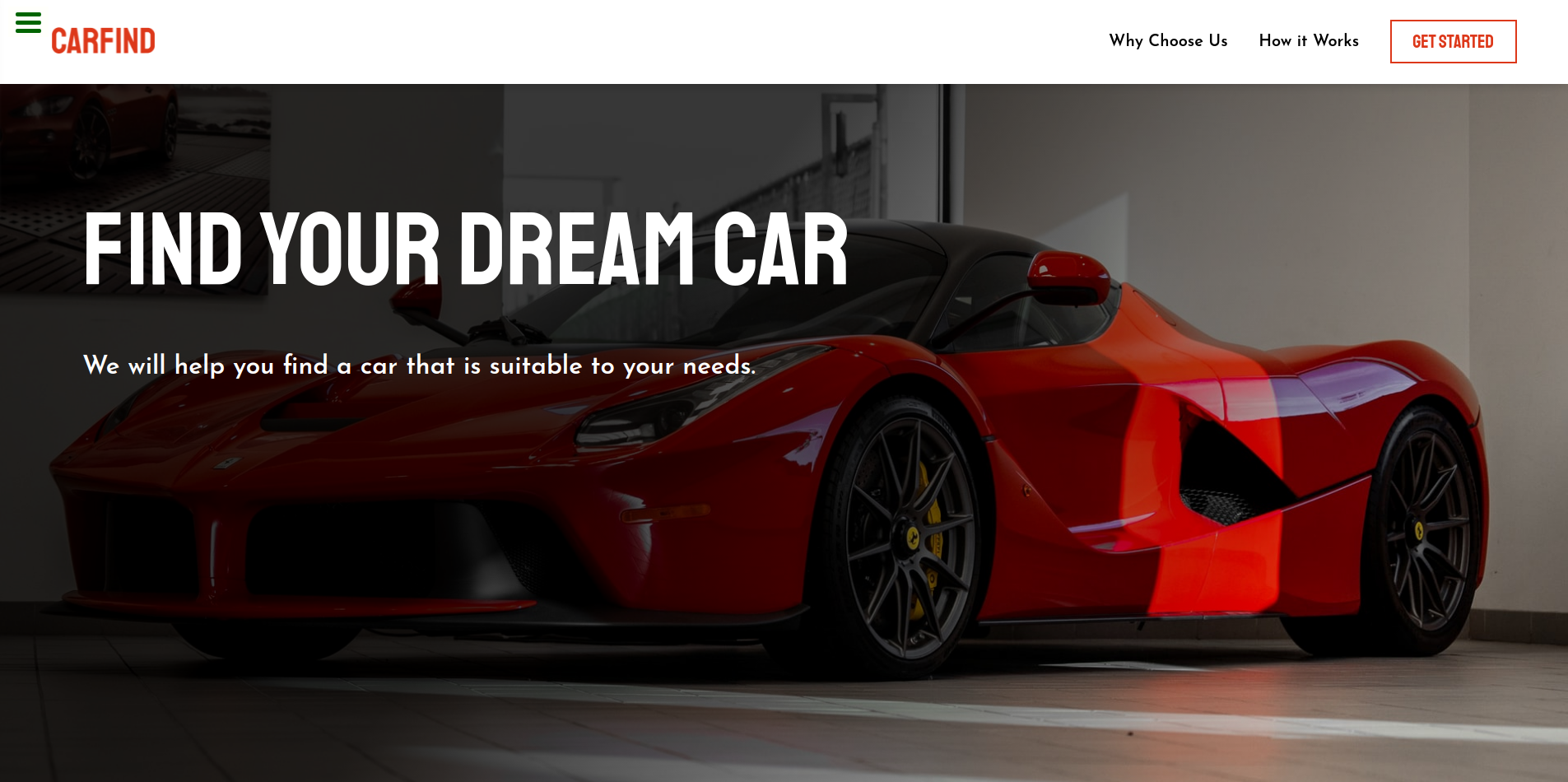 CarFind Landing Page
